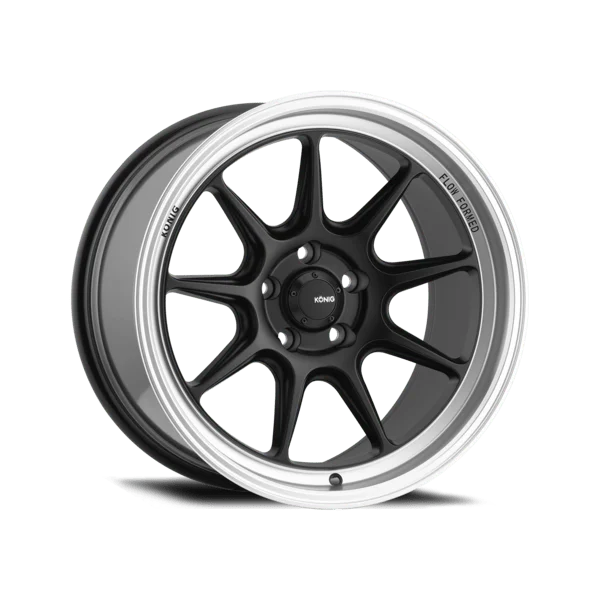 Konig Countergram 17" 5x100 Matte Black/Machined Lip