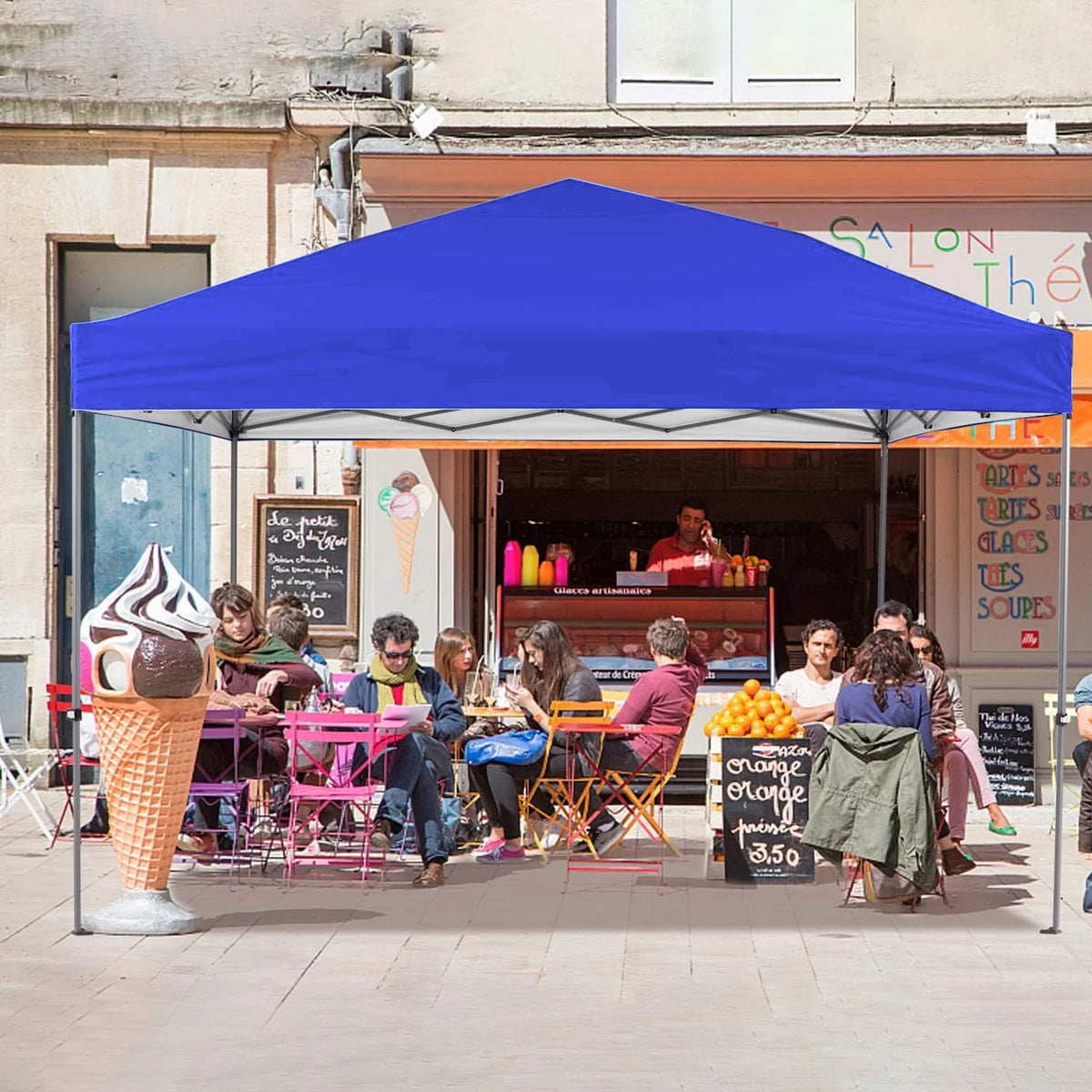 GVDV Canopy Tent, 10x10 Ft Easy Pop up Outdoor Canopy Tent, Portable Straight Leg Gazebo Instant Canopy - Product image 8