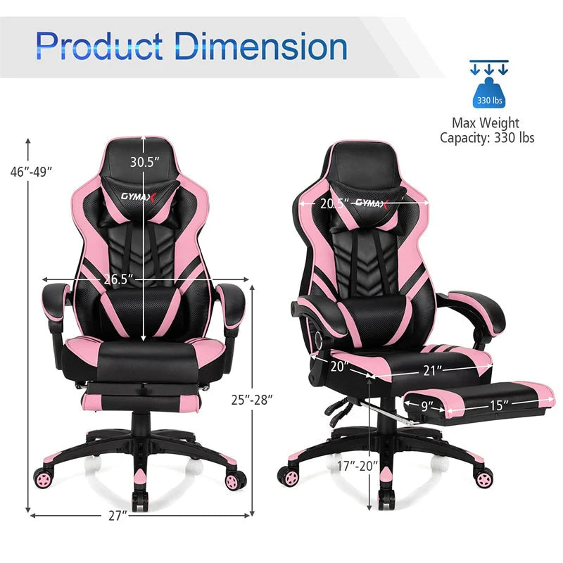 Ergonomic Gaming Chair Recliner with Footrest, Linkage Armrests & Lumbar Support - Product image 60