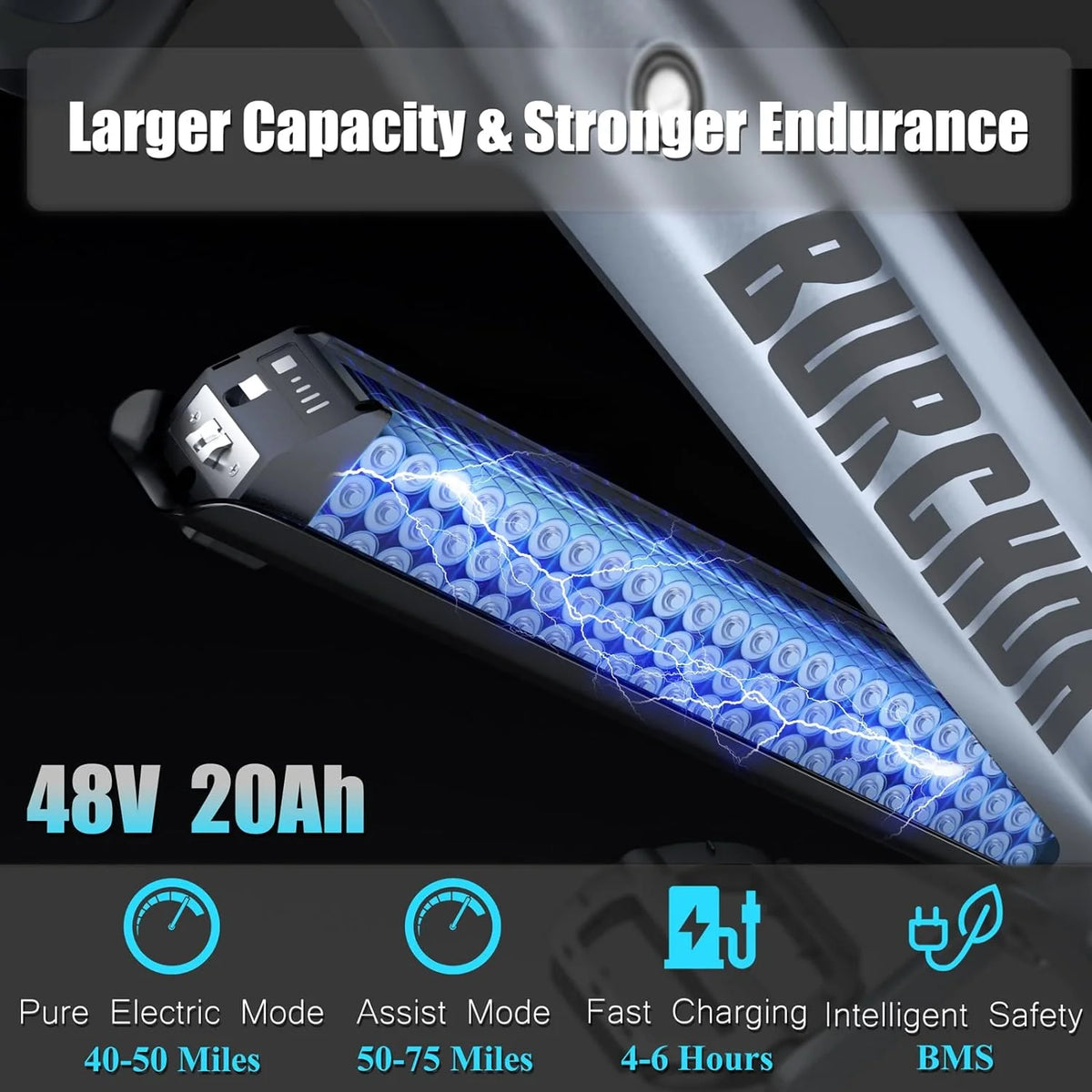 Electric Bike for Adults 26'', 1000W E - Mountain Bike 48V 30/20ah UL2849 Removable Battery - Product image 10