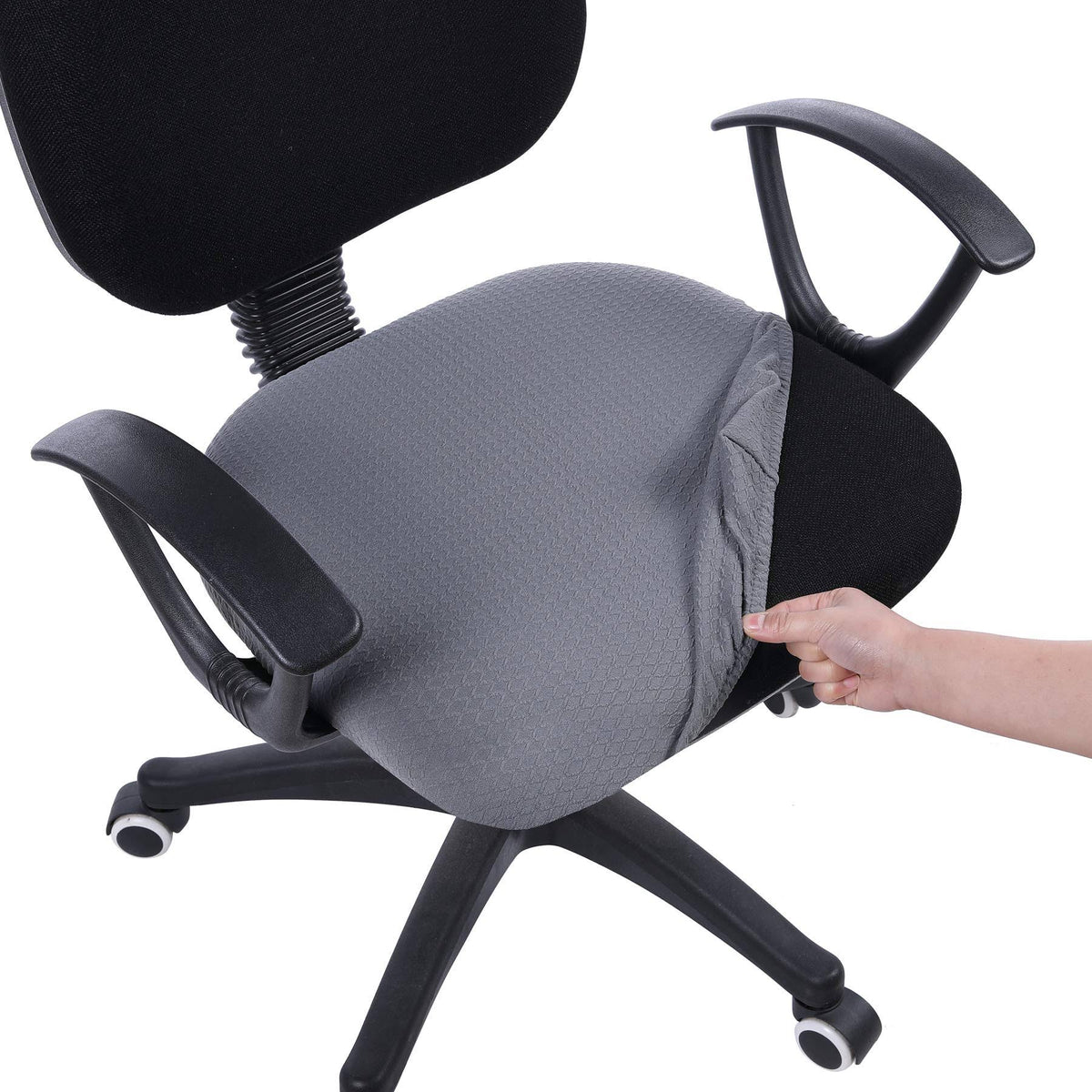 smiry Stretch Jacquard Office Computer Chair Seat Covers, Removable Washable Anti-Dust Desk Chair Seat - Product image 1