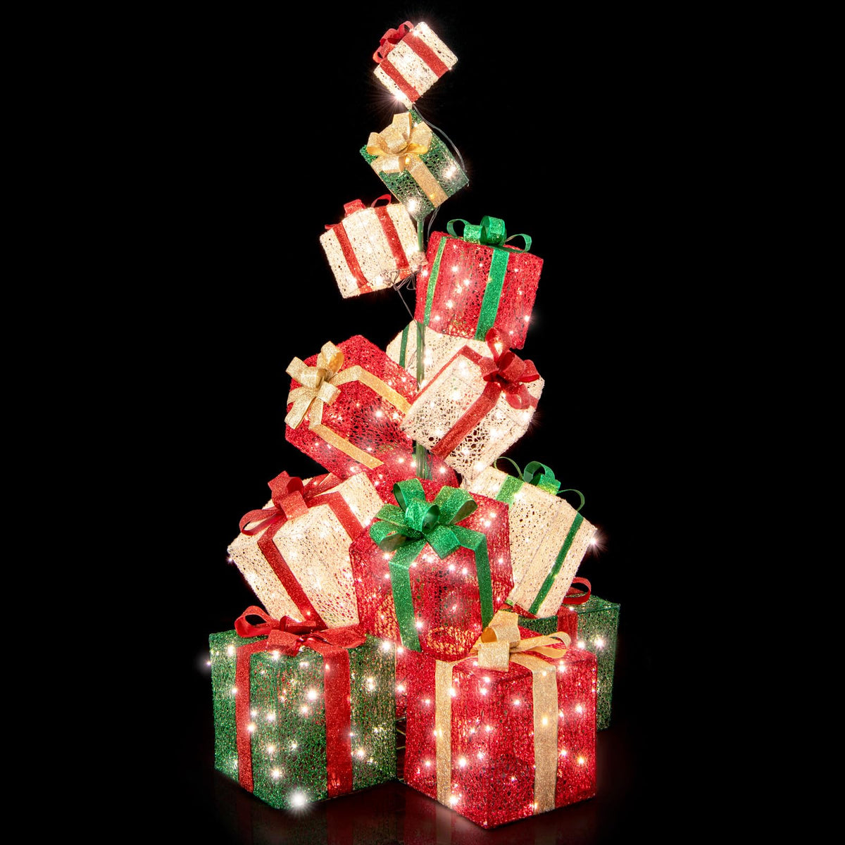 Tangkula 5.6 FT Christmas Lighted Gift Box Tower - Product image 8