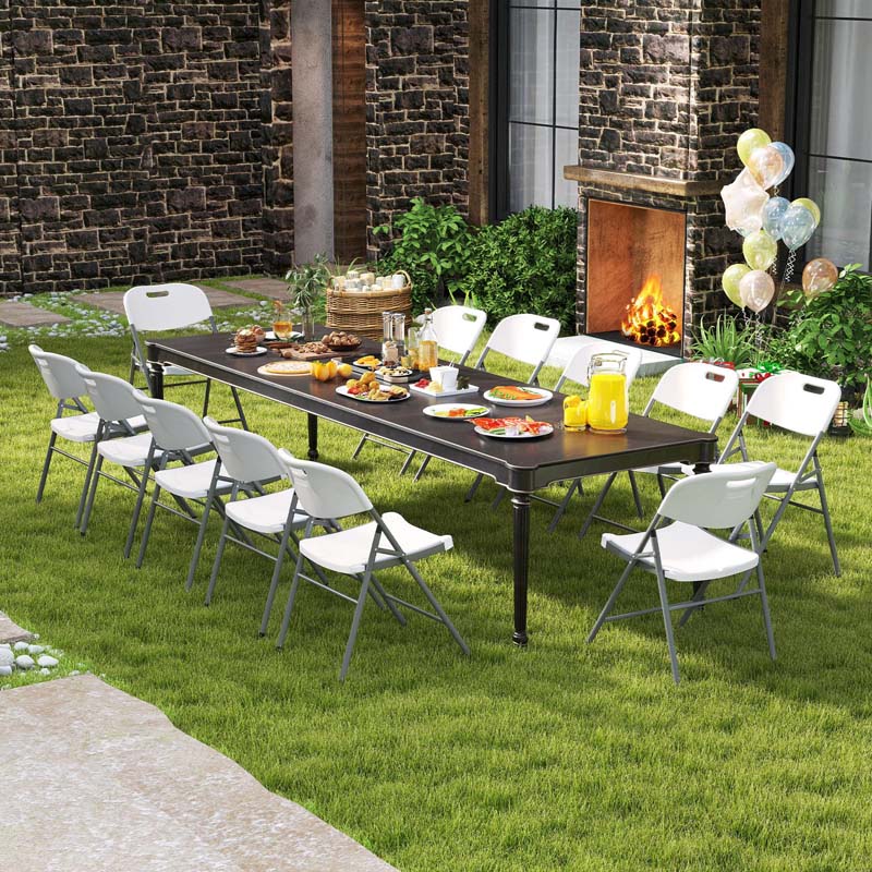 4/8/12 Pack HDPE Plastic Folding Chairs, Waiting Room Chairs with Metal Frame, Portable Banquet Chairs - Product image 8