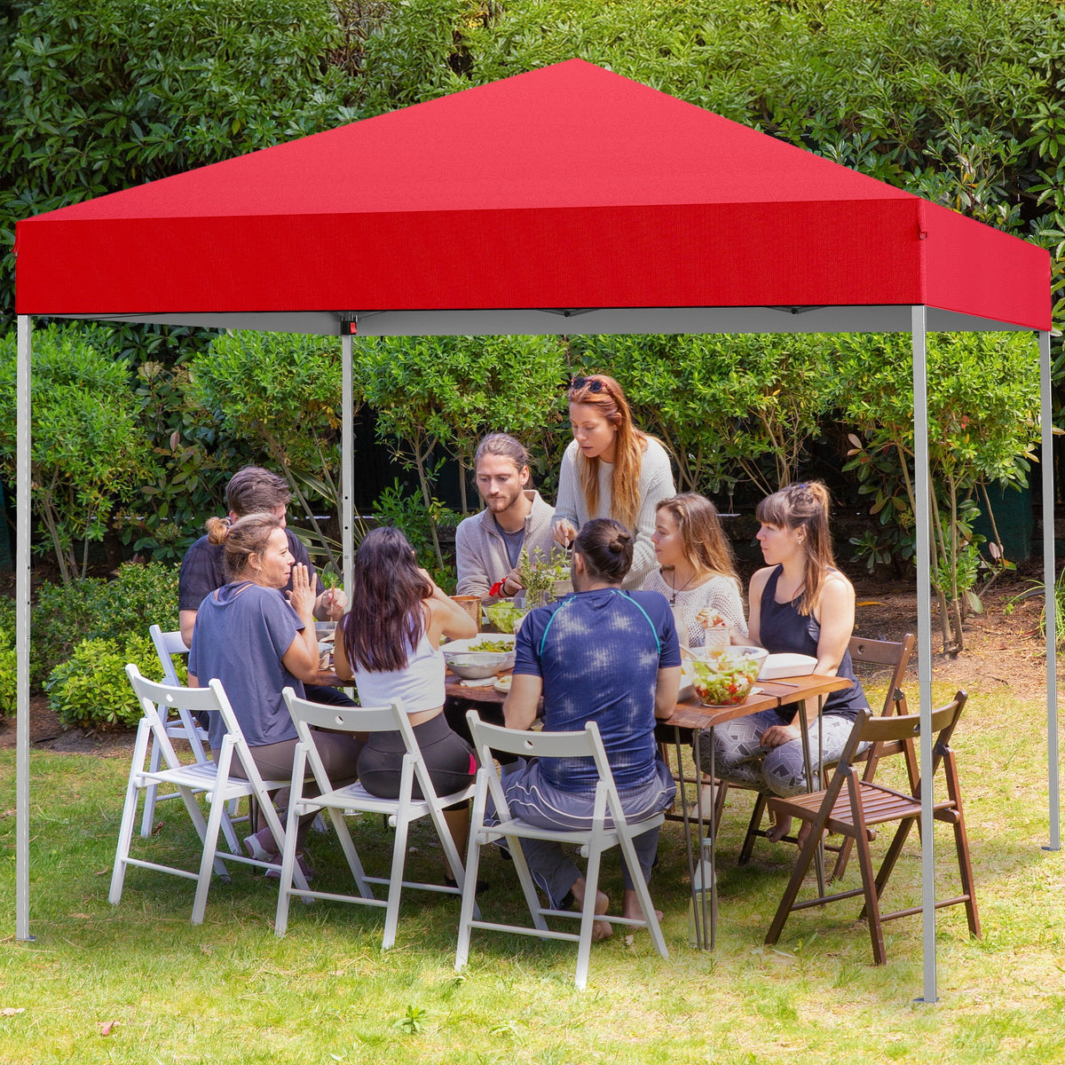GVDV Canopy Tent, 10x10 Ft Easy Pop up Outdoor Canopy Tent, Portable Straight Leg Gazebo Instant Canopy - Product image 65