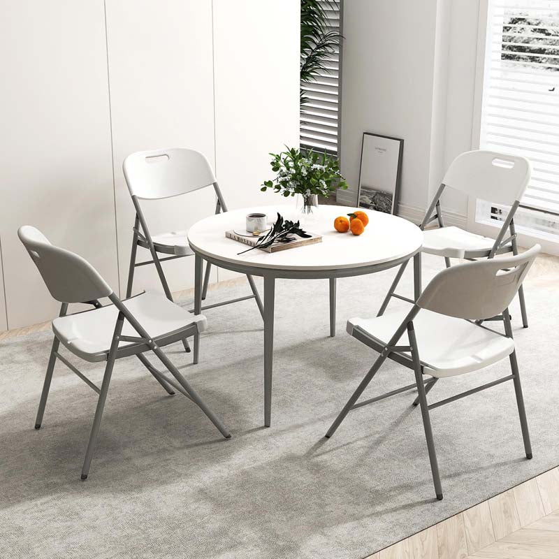 4/8/12 Pack HDPE Plastic Folding Chairs, Waiting Room Chairs with Metal Frame, Portable Banquet Chairs - Product image 5