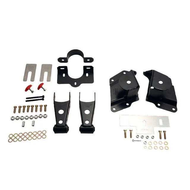 BELLTECH 6514 SHACKLE & HANGER KIT 4 in. Drop Leaf Spring Shackle & Hanger Kit (Front Hanger/Rear Shackle) 1999-2006 Chevrolet Silverado/Sierra 1500 Ext Cab Short bed Only 4 in. Rear Drop