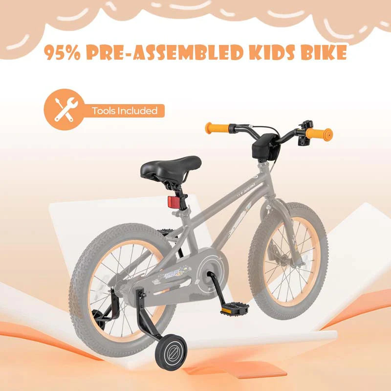 16" Kids Bike for 4-7 Years Old Girls Boys Sport Bicycle with Adjustable Saddle, Training Wheels - Product image 6