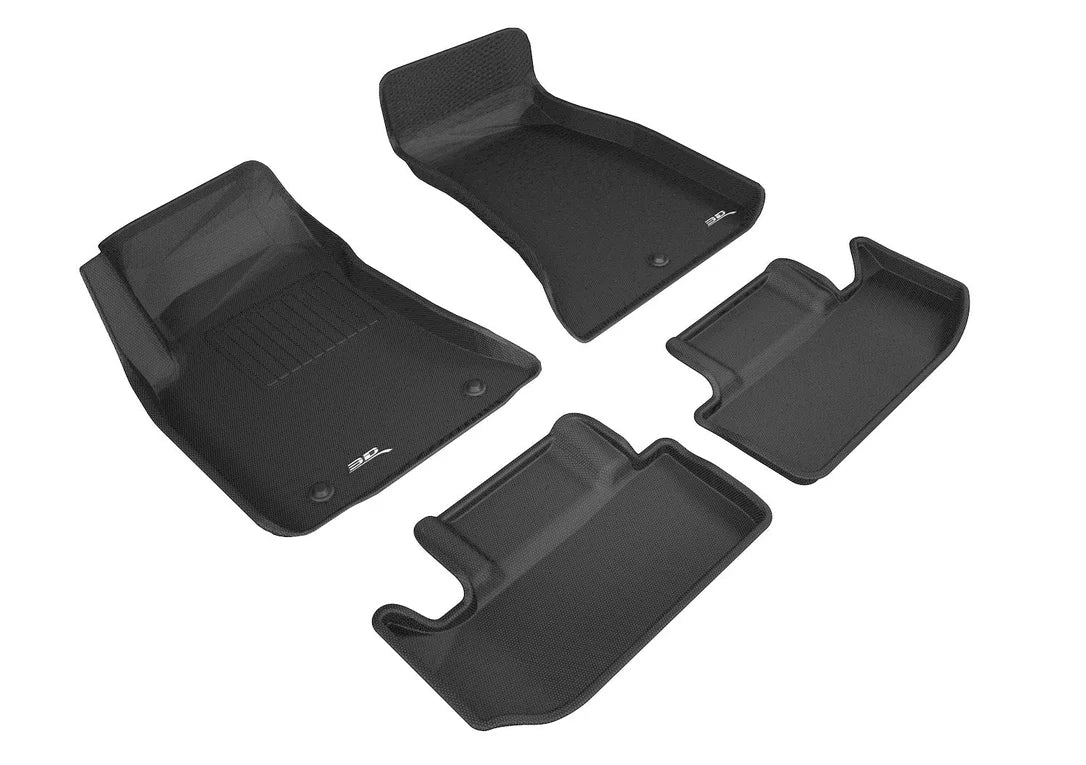 3D MAXpider L1DG02601509 - 2015-2020 Dodge Challenger Rwd Kagu 1st & 2nd Row Floormats - Black